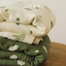 iinArt original design baby four-layer yarn cover by baby bamboo cotton swaddle air conditioning is soft and pro-skin by the four seasons