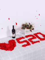 Simulation petal rose bed fake flower hand flower hand flower proposal confession scene decoration wedding romantic wedding room decoration