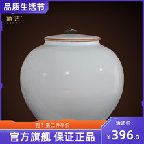 Jingdezhen ceramics color glazed tea storage jar home with living room dining table Chinese decorative ornaments handicrafts