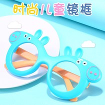 Childrens fashion glasses frame cute non-lens boys and girls baby cartoon toy frame children decorative glasses