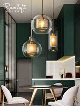 American industrial wind restaurant chandelier light and luxurious retro table lamp stairs light dining room light bedroom lamp glass bed headlights