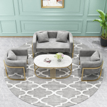 Net Red Milk Tea Shop Chairs Combined Reception Area Negotiation Table And Chairs Hotel Lobby Brief Modern Fabric Sofa Tea Table