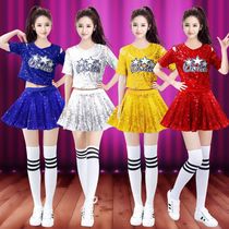 2020 Jazz Dance Costume Cheerleading Performance Clothes Korean Womens Team Performance Costume Modern Dance Practice Suit Sequins Party