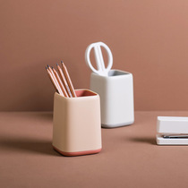 Friendship Bicolor Collider Color Pen Holder Containing box desktop stationery Put pen finishing induction box minimalist Makeup Brush Box