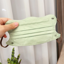 Wide ear rope Japanese Xiaoyan V-face mask Morandi high-value beauty face-lifting solid color one-time three-layer protection