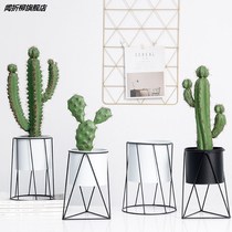 Nordic Iron Art Flower Racks Minimalist Geometric Balcony Living Room Flower Pots Decorations Pendulum Pieces Iron Art Bracket Flower Barrel Floral