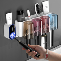 Fully Automatic toothpaste artifact wall-mounted household squeezer set non-perforated toilet toothbrush rack