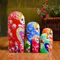 Russian Jacket 10 Floors Hand Painted Wooden Children Toys Cartoon Puppet Creative Birthday Gift memorabilia