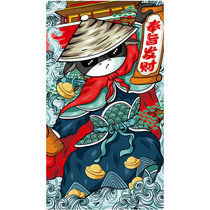 Fishing box sticker cover waterproof wear-resistant sand anti-scrubbing cover personalized stereo national tide pattern