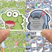 110 fattening shark smears of tea denier expression packs cartoon cute hand bill stickers funny waterproof graffiti stickers