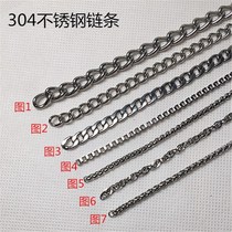 304 stainless steel chain size stainless steel iron chain strip listing chain keychain bag chain ornament necklace chain sub