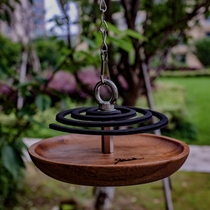 Outdoor mosquito incense disc rack portable black walnut wood mosquito coil camping ~