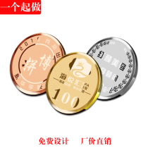 Upscale round insignia Chest Card Custom Made of metal Stainless Steel Work Signs Badge Chest Badge Chests Badge