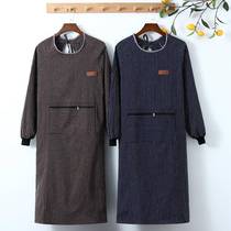 Kitchen mens special large yard apron pure cotton cover clothes workwear Anti-wear home Gats to increase cooking women