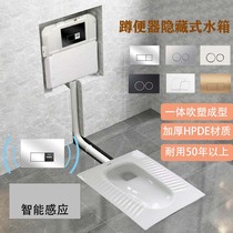 Ultra-thin HPDE squatting toilet hand press or induction in-wall water tank induction hidden hidden water tank squatting toilet squatting pit