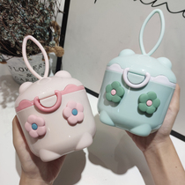 Milk powder storage jar cute milk powder portable out-of-the-box dispensing sub-grid rice flour box food supplement box sealed moisture-proof canister