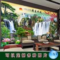 Flowing Water Raw Material Bamboo Wood Fiber Integrated Wall Panel TV Background Greeting Guest Pine Wall Painting Wall Panel Quick Fit Splicing Buckle Plate
