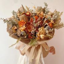 Natural imported imperial flowers real flowers light luxury high-end living room decorations immortal dried flower bouquets mix and match decorative ornaments