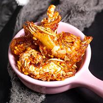 Savory small sea shrimp Seafood Snacks Ready-to-eat Savory Shrimp Dried Spicy Grilled Shrimp Crisp Shrimp Sea Taste Cooked Food Little To Eat.