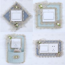 Wall Socket Protective Sheath Shelter Decoration Switch Panel Anti Dirty Wall Patch Border Switch Sticker Nordic Style Living Room