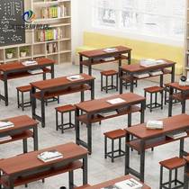 Primary and secondary school students tutoring class Single double training calligraphy tables and chairs combined Fine Art Studio Painting Table
