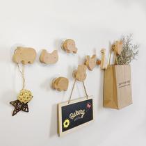 Taste Animals Real Wood Hung Hooks Creations Wood-Free Sticklehook Hood Hood Hook Door Post Anecdochon Beech Wood Clothing Hook