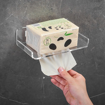 Free Punch Bathroom Tissue Box Light Lavish Paper Towel Rack Toilet Brief Draw Cardboard Box Hotel Wipe Paper Box Wall-mounted