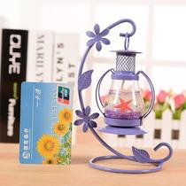 Iron Art Candlelit Eu Candles Iron Pieces Tabletop Décor Swing café Café House Candlelight Romantic Candle Holder Hem