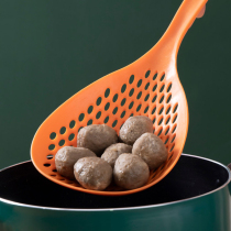 (2) fishing dumplings large leaking spoon kitchen with long handle and spoon noodles spoon for domestic hot pot hemp hot and hot