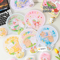 Fan Summer Cute Cartoon Round Fan Mini Folding Fan PORTABLE CARRY-ON FOLDABLE FAN SMALL FAN CUSTOMISATION
