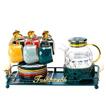 Light Extravagant Cup Suit Home Living Room Kettle Drinking Water Glass Heat Resistant Family Hospitality Tea Cup Tea Tea Nordic Style