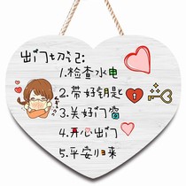 Custom Welcome Home Decorative Cards Creativity Cute Home Room Doorman Door Hanging Door Listing Warm Tips