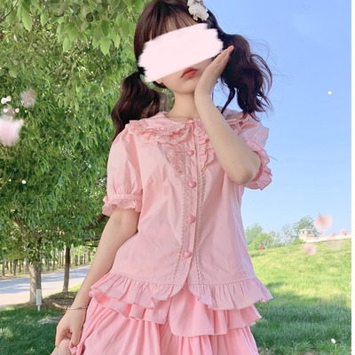 taobao agent Japanese genuine cute summer jacket, Lolita style, with short sleeve