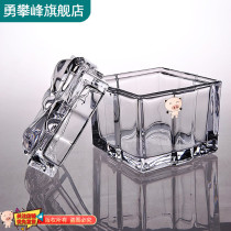* GLASS SUGAR WHITE JARS COFFEE SUGAR JARS Sugar Vat sugar vat with cover European-style sugar jar Sugar Flush