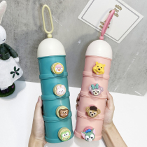 Baby Large Capacity Milk Powder Box Portable Out Stratified Seal Moisture Protection Baby Rice Flour Rice G Baby Cartoon Split Box