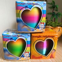 Small Number of Rainbow Circle Childrens Puzzle Early Childhood Toys Night Market Stall Hot Sell Stacks of Laminated Magic Spring Circle
