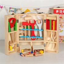 Childrens repair kit Kit Puzzle toy emulation Removable Woodworking Case Screw Nut Wooden male child over home