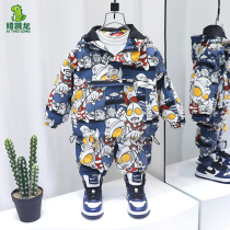 Ottman Clothes Boy Suit 2022 Spring Autumn New Baby Fashion Ocean Gas Tide Fan Boy Sport Two Sets