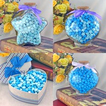 520 blue lucky stars Handmade five-pointed star glass bottle gift box Valentines Day couple gift