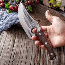 Multi-purpose knife slaughtering fish knife outdoor picnic portable kitchen knife cutting vegetables cutting meat ring small bending forging sharp 8