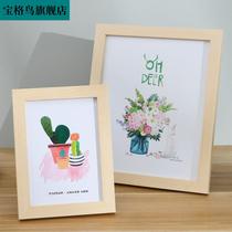 Table wooden photo frame 5678 inch 10 inch A4 simple wall hanging home decoration photo wall photo studio