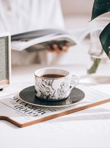 High-end coffee cup suit high-end fine gold edge bone ceramic superior sensation cup high-value English tea cup gift box