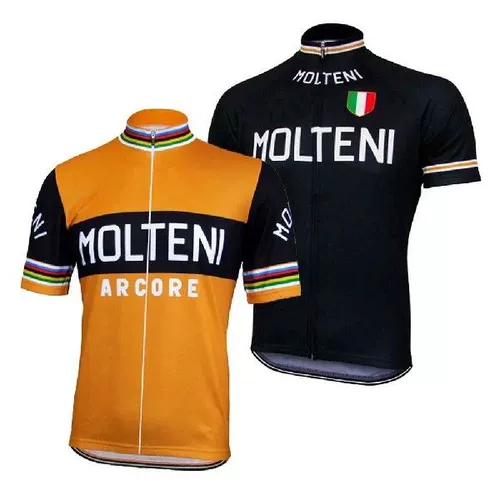 Molteni Team Cycling Jersey Men Men Retro с коротким рукавом езда на велосипеде T