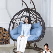 Hanging basket rattan chair double household hanging chair double pole indoor swing hammock hanging basket chair balcony cradle chair