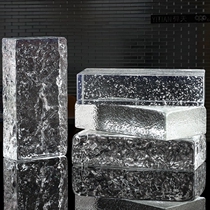 Glass brick crystal brick decoration net red light-transmitting hot-melt partition wall bar counter wall brick living room bubble bedroom decoration