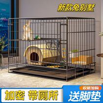 Rabbit cage household large dwarf rabbit two-story rabbit cage full set of special cleaning common four seasons double bunny cage