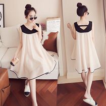 Pajamas woman summer spring sleeping dress female summer and autumn loose Korean version sexy sleeveless girl home suit