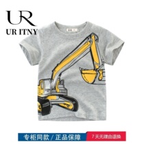 (30% discount area) Brand discount store to clear childrens clothing pure cotton round neck cartoon short sleeve t-shirt 9121