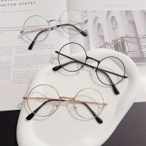 Childrens flat mirror male girls art Fan retro metal round frame Decorative Mirror Kid Han Edition Street Shooting Styling Glasses