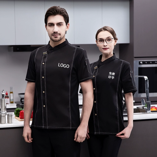 Шеф -повар для работы одежда на заказ с длинным рукавом мужски весеннее отель питание для выпечки выпечки торт одежда кухонная одежда Женщины